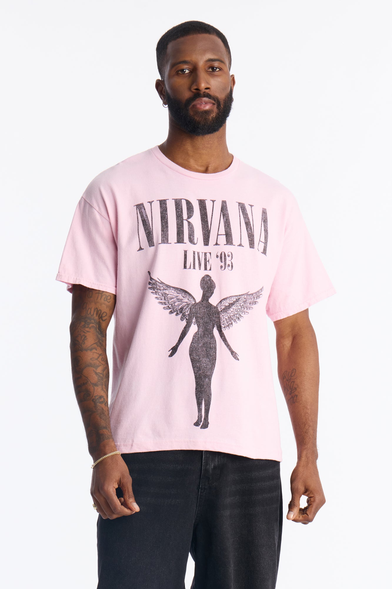 Nirvana In Utero Revival Short Sleeve Tee - Pink | Fashion Nova