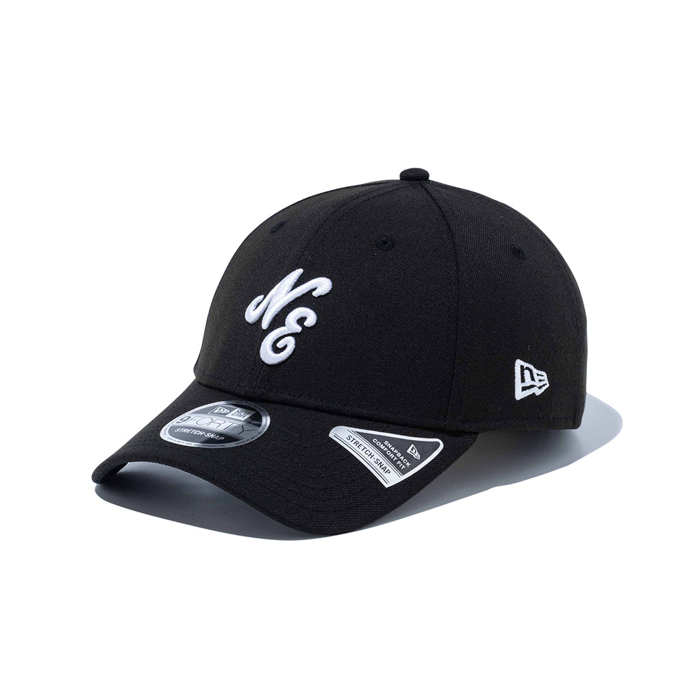 9FIFTY ストレッチスナップ クラシックロゴ ブラック × ホワイト