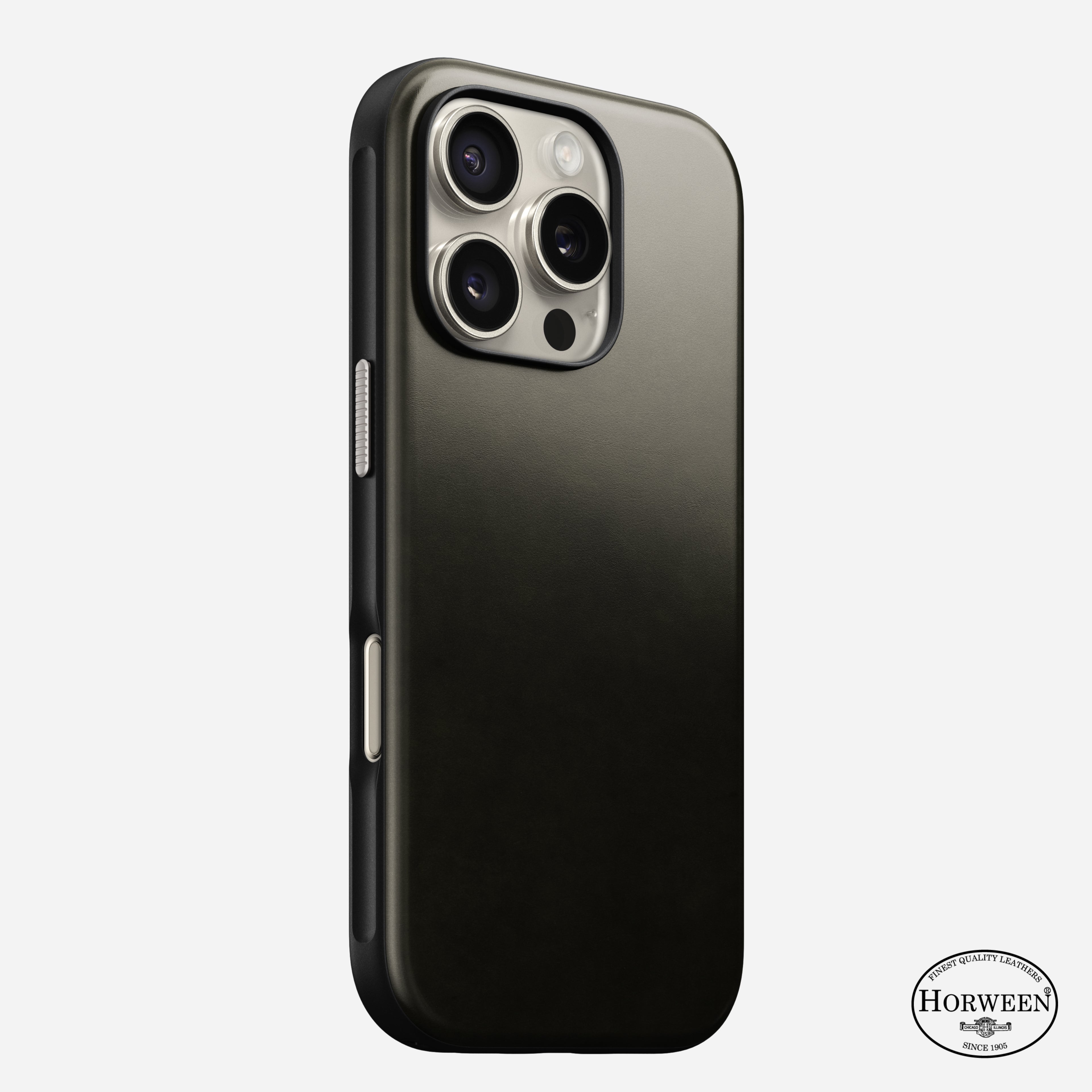 Modern Leather Case - iPhone 16 Pro | Green Chrome | Horween | NOMAD®