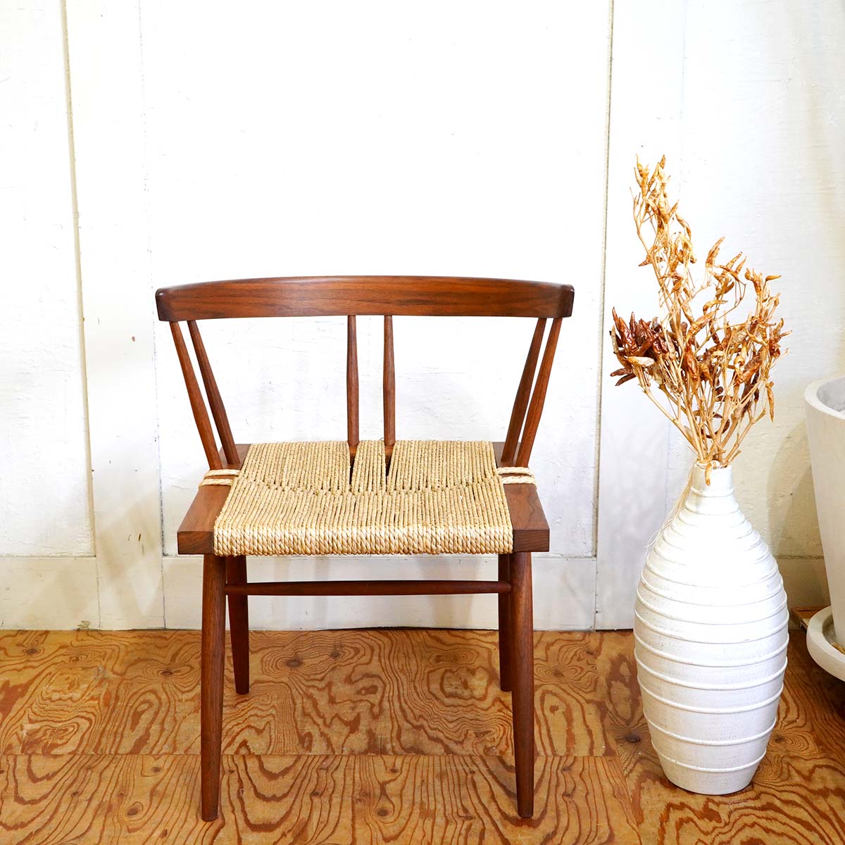 桜製作所 グラスシートチェア ジョージ・ナカシマ い草 ウォールナット