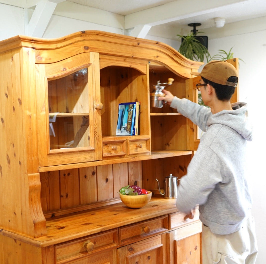 ダニッシュカントリーチェスト 食器棚 デンマーク ヴィンテージ 中古