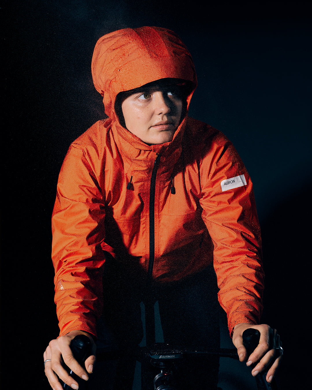 Unisex Zoa Rain Shell (Orange) | Albion