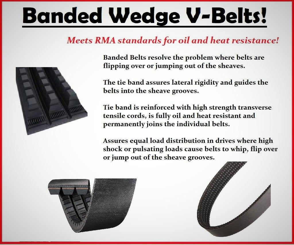 6R5VX1600 EVAPCO Cogged Wedge Banded Replacement V-Belt