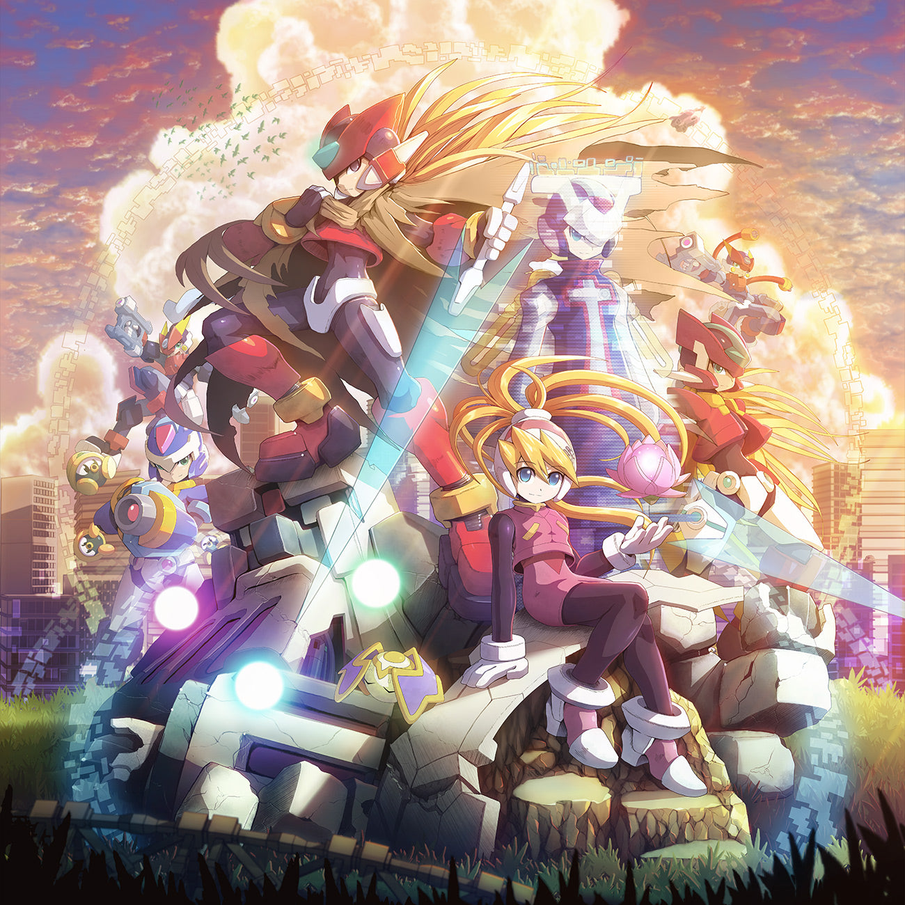 The sleeve art of the Mega Man Zero/ZX vinyl box set – Laced Records