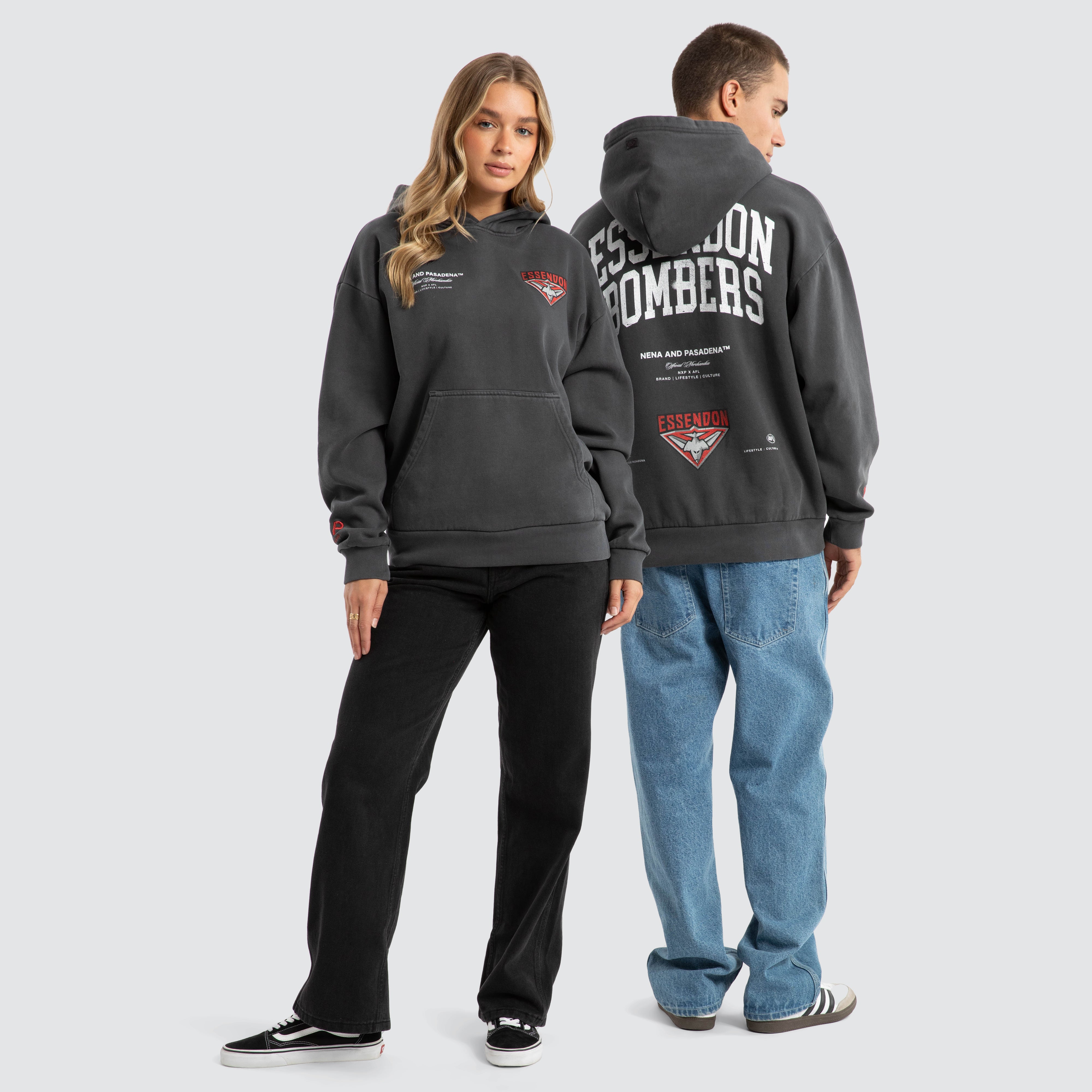 Collingwood Magpies AFL Vintage Hoodie in Grey | NXP