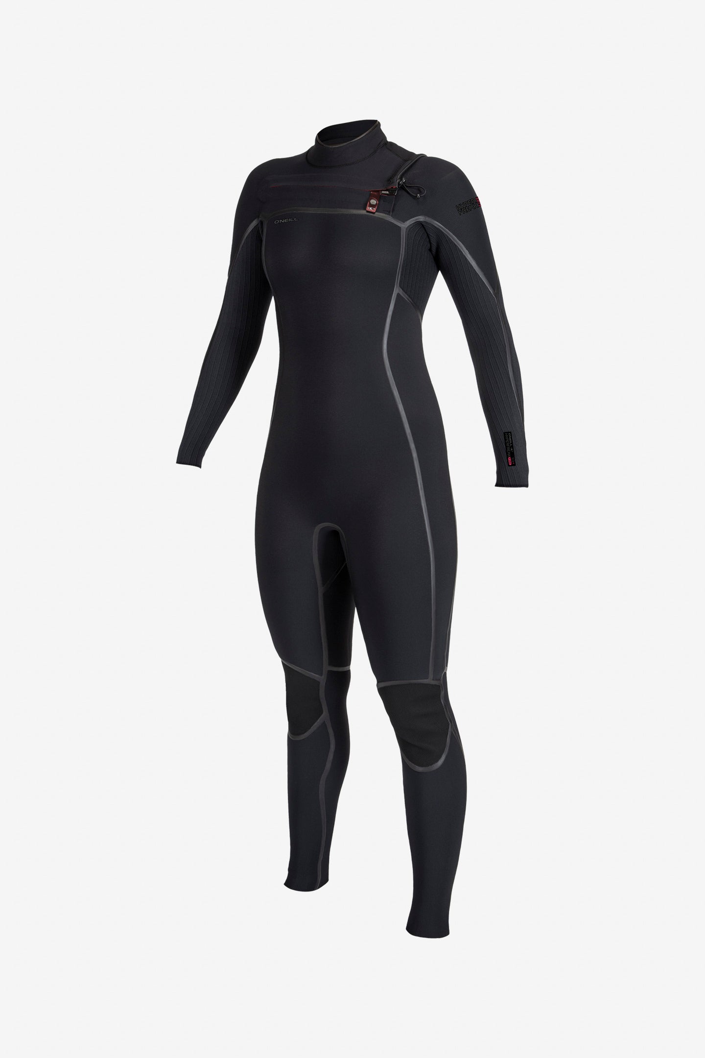 Women's Hyperfreak 3/2+MM Chest Zip Full - Black/black | O'Neill
