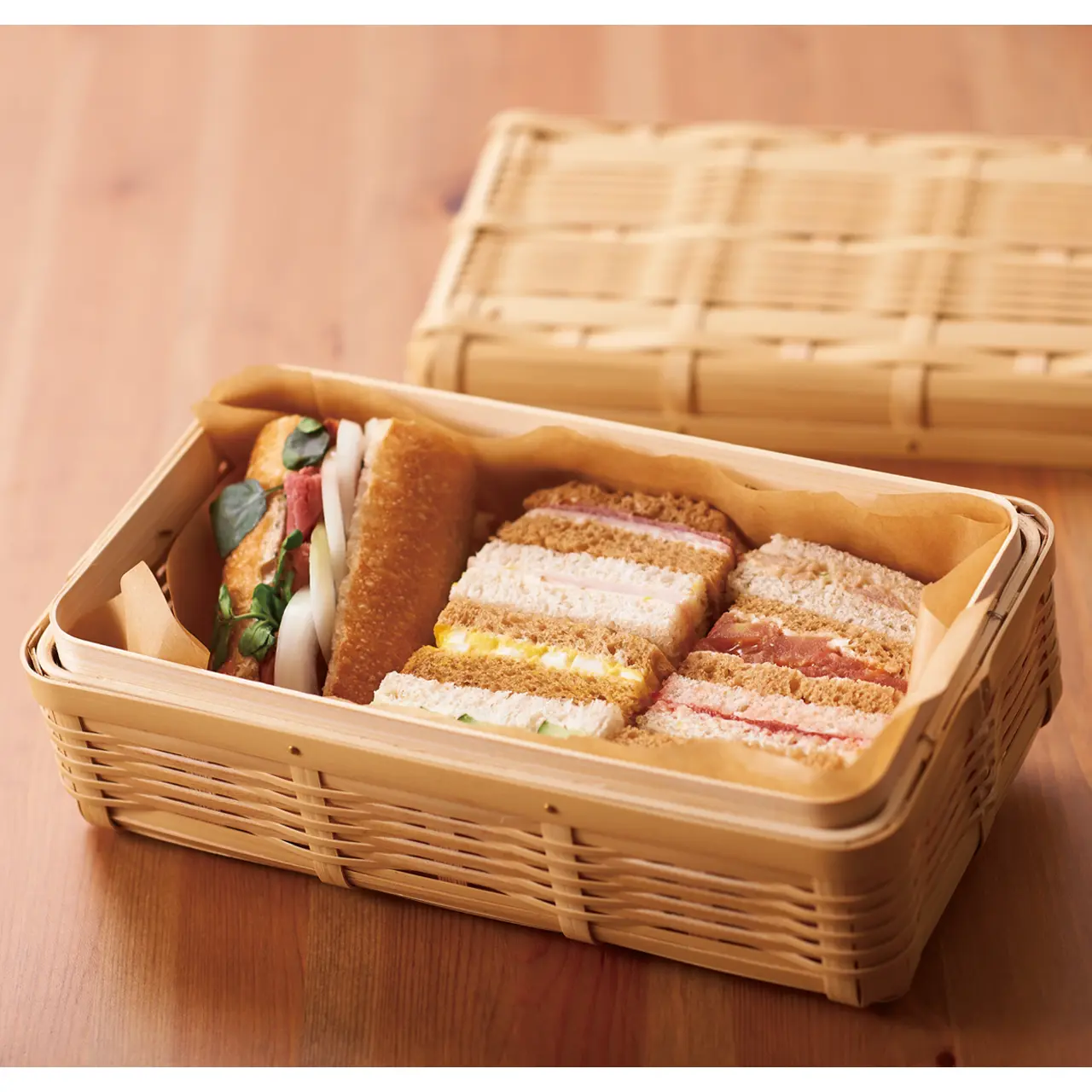 国産白竹と真鍮使用】竹組み弁当箱【手づくり】