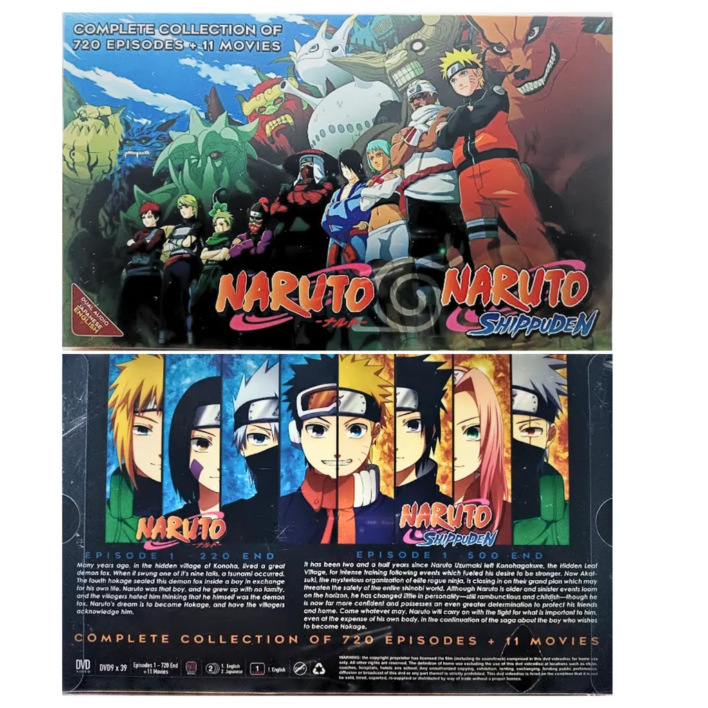 Naruto & Naruto Shippuden Complete Boxset DVD 1-720 Episodes