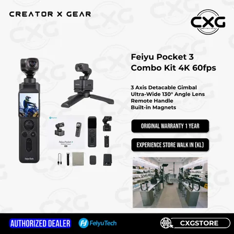 DJI Osmo Pocket 3 Creator Combo 4K Gimbal Stabilizer Pocket Size