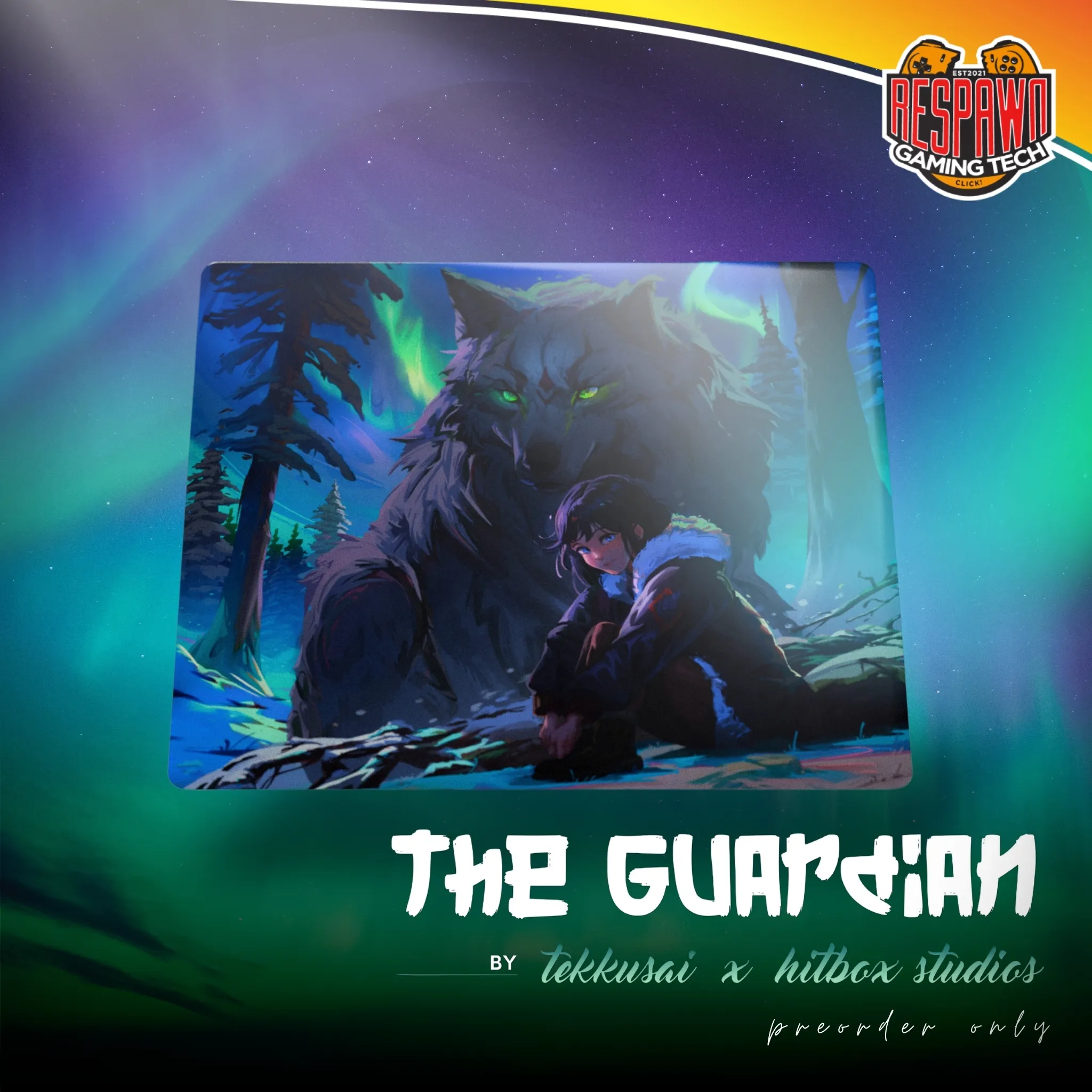 Tekkusai X Hitbox Studios - The Guardian Glass Mousepad – Respawn