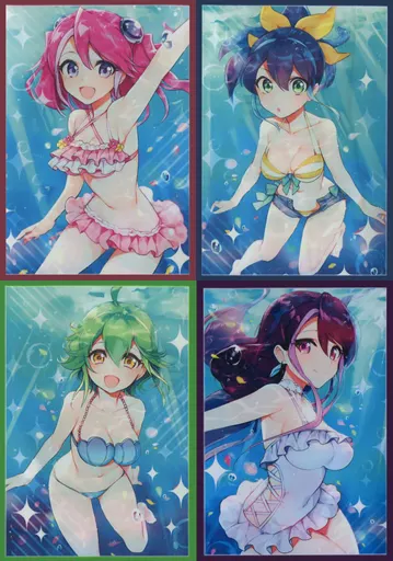 ミッドナイトブルー　ナイトドレス　柚子 セレナ リン 瑠璃 スリーブプレイマット Amazon.co.jp: ミッドナイトブルー ミニサイズカードスリーブ 『遊戯王