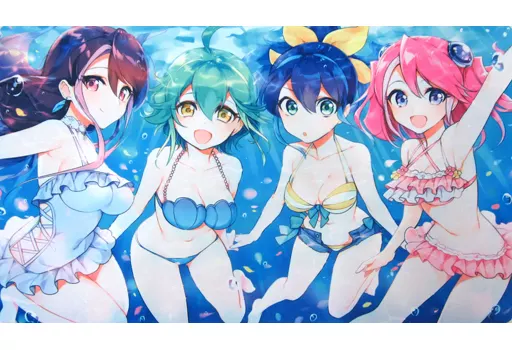 ミッドナイトブルー　ナイトドレス　柚子 セレナ リン 瑠璃 スリーブプレイマット Amazon.co.jp: ミッドナイトブルー ミニサイズカードスリーブ 『遊戯王