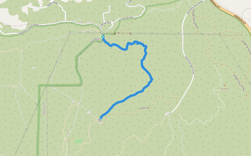 シカモアキャニオン。 in California | Walking Map