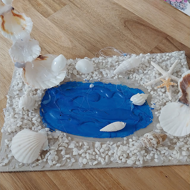 貝殻 夏休みの工作のおしゃれなアレンジ・飾り方のインテリア実例