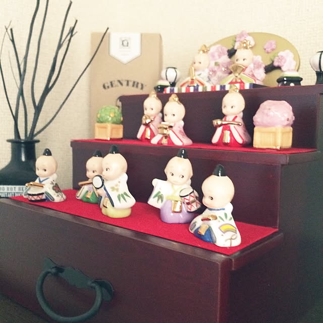 雛人形 ローズオニールキューピー / キューピーお雛様 三段飾り