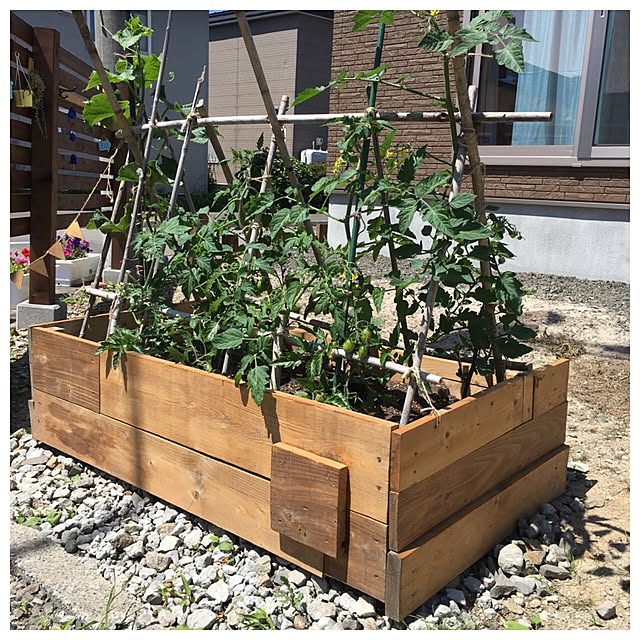 販売 ガーデン汽車 フラワーポット 木製2連結