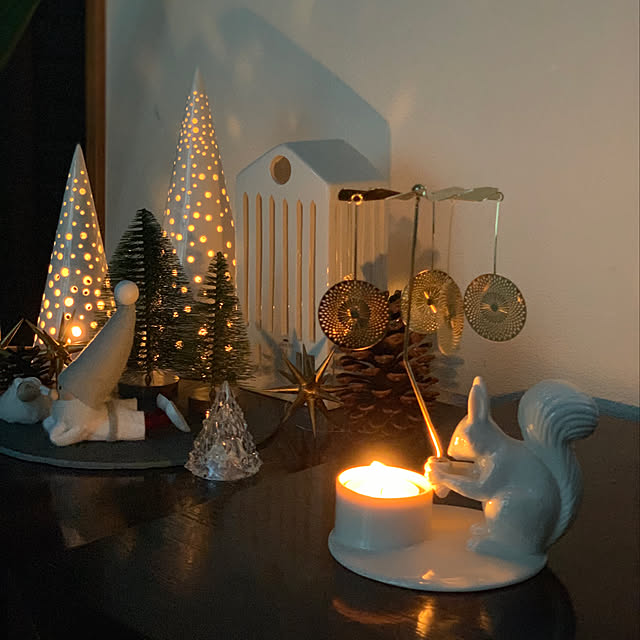 dottir (ドティエ) Winter Stories リス/ロータリーキャンドルホルダー