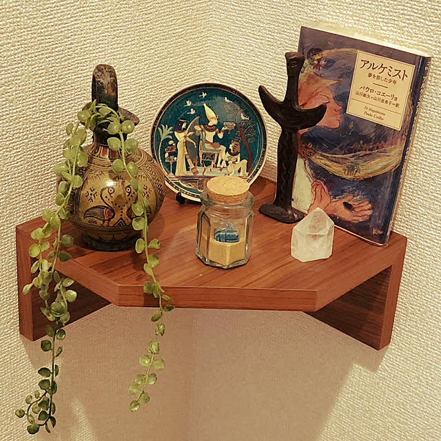 無印良品 公式】壁に付けられる家具コーナー棚 ウォールナット材突板