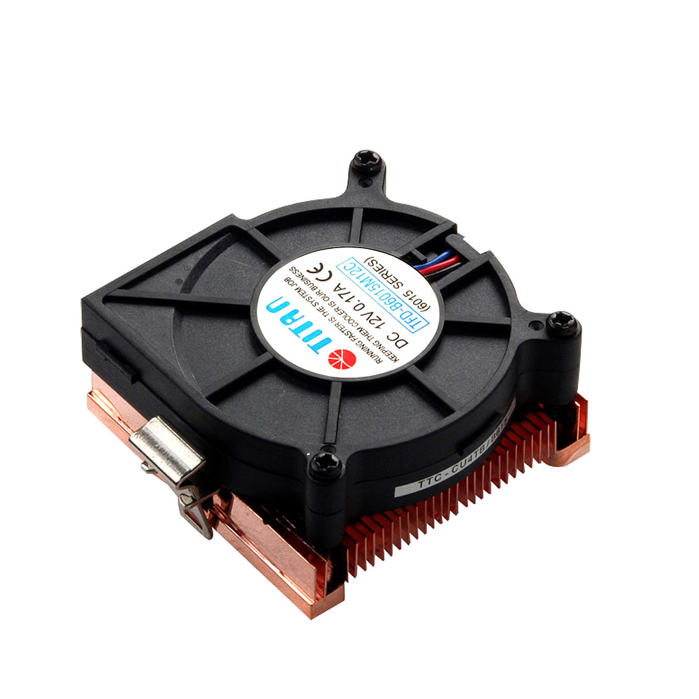 TITAN 1U/2U インテルソケット370 ロープロファイルCPUクーラー 銅製