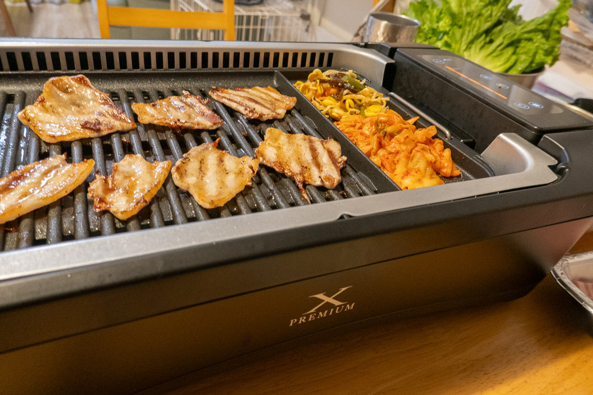 山善「煙の少ない焼肉グリル XGRILL PREMIUM」使用レビュー！吸煙