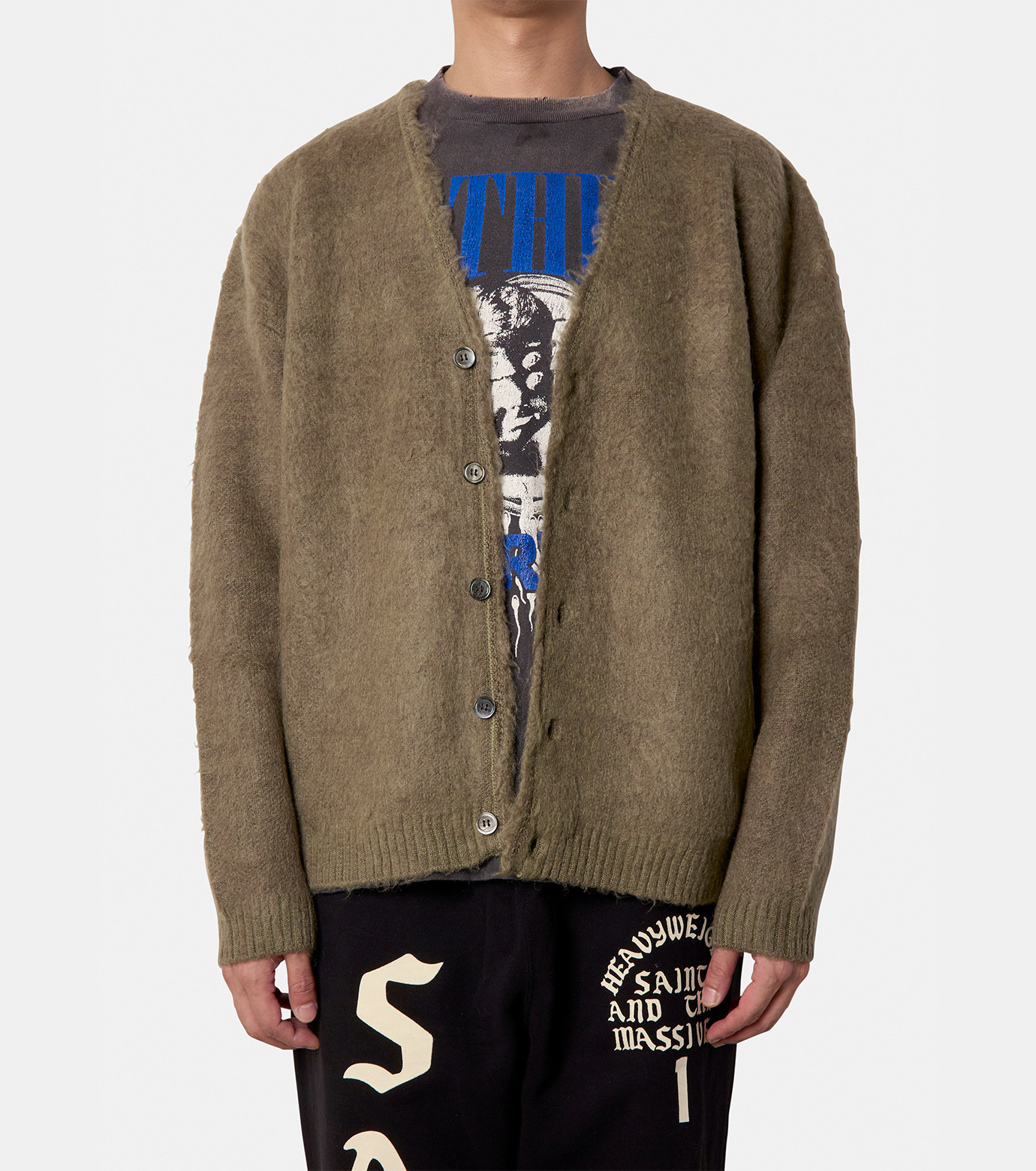 セント マイケル - ©️SAINT Mxxxxxx | MOHAIR CARDIGAN-Khaki-Lの通販