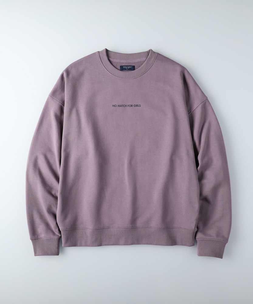 ガールズプリントクルーネックスウェット(M ライラック): トップス