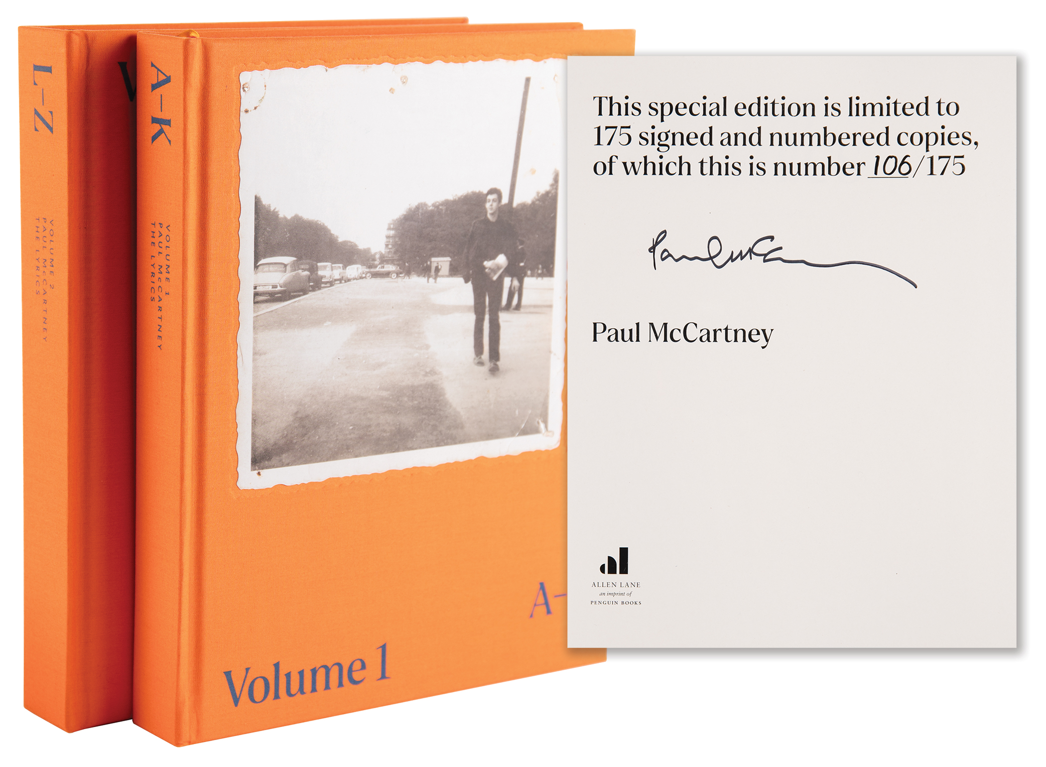 Paul McCartney Signed Book - The Lyrics: 1956 to the Present (Ltd. Ed.