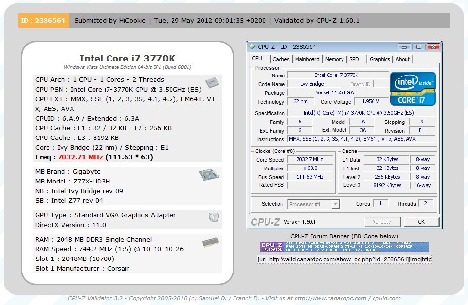 Overclocker HiCookie Sets Intel Core i7 3770K Frequency Record At