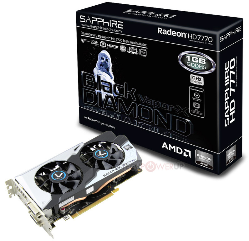 Sapphire Launches Radeon HD 7770 Vapor-X Black Diamond Graphics Card