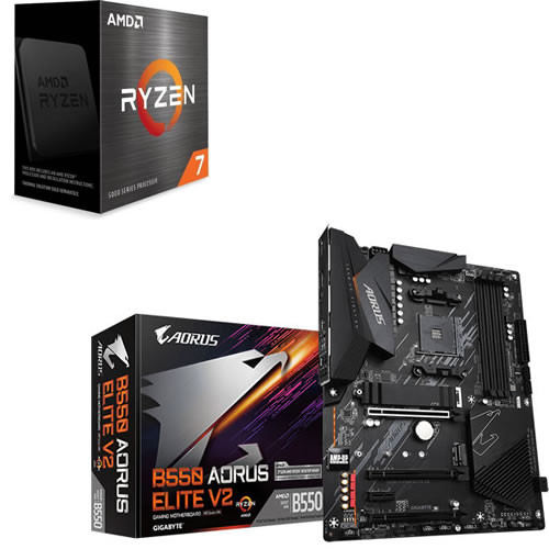 セット商品（AMD + GIGABYTE） AMD Ryzen 7 5700X + GIGABYTE B550