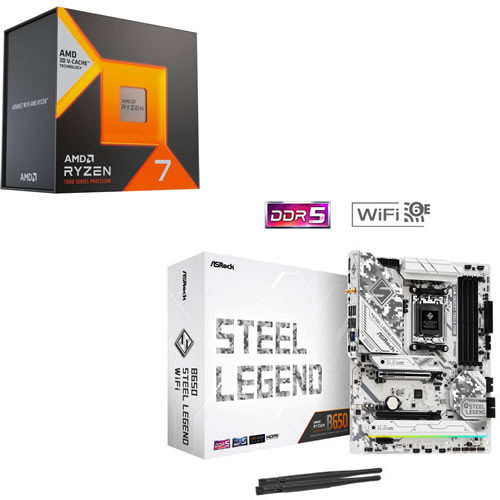 セット商品（AMD + ASRock） Ryzen 7 7800X3D + ASRock B650 Steel
