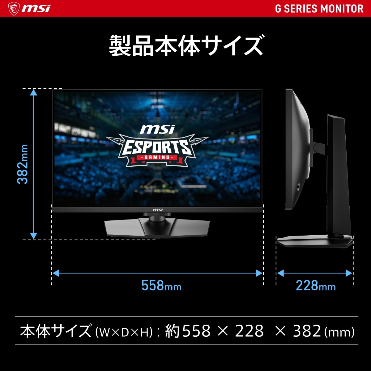 MSI エムエスアイ G255PF-E2 24.5インチ フルHD ゲーミングモニター