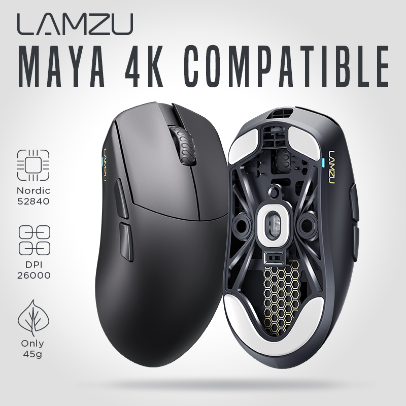 LAMZU Maya (4K Compatible) Charcoal Black ワイヤレスゲーミング