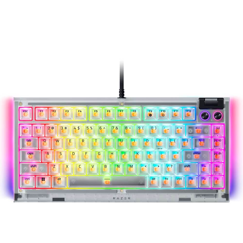 Razer レイザー BlackWidow V4 75% Phantom White Edition 有線 英語