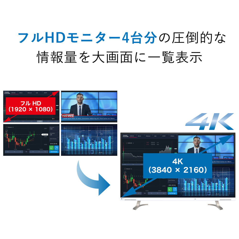 EIZO エイゾー FlexScan EV4340X BK 42.5インチ 4Kモニター ブラック