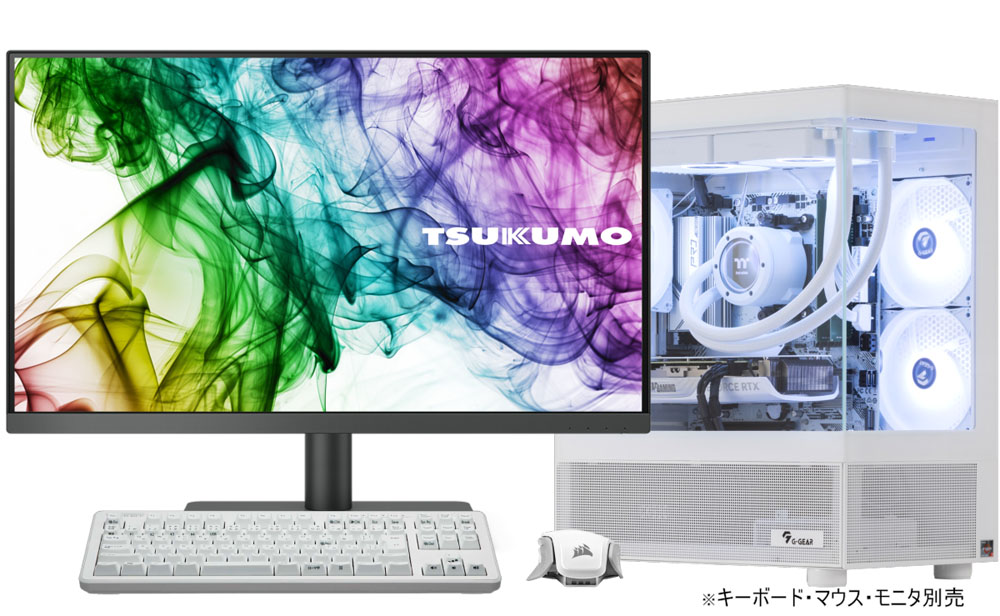 eX.computer イーエックスコンピュータ ゲーミングPC G-GEAR White