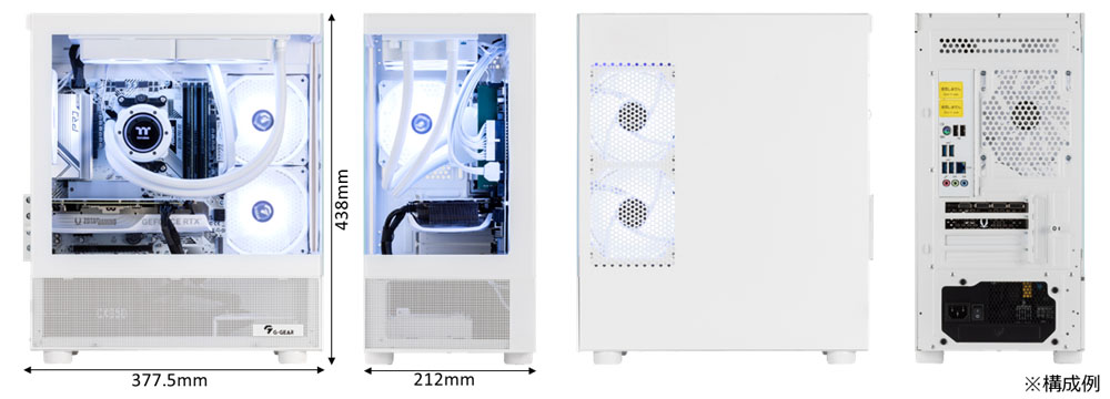 eX.computer イーエックスコンピュータ ゲーミングPC G-GEAR White