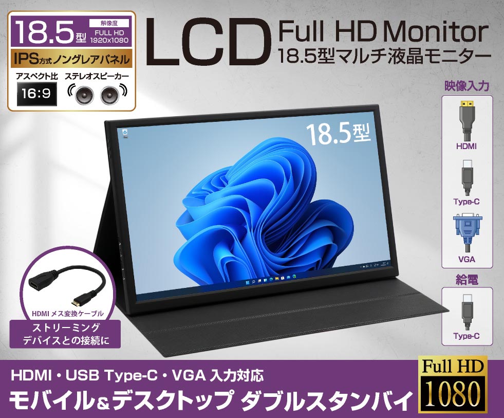 ITPROTECH アイティプロテック LCD18HCR-IPS 18.5インチ フルHD