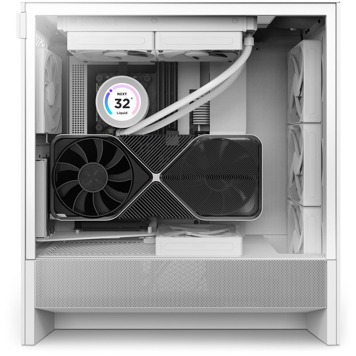 NZXT エヌズィーエックスティー H5 Flow White CC-H52FW-01｜ツクモ