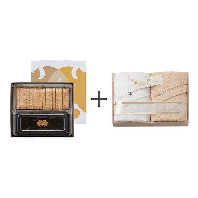 福砂屋の福砂屋 手作り最中8個入り＋今治謹製 至福タオル バスタオル2