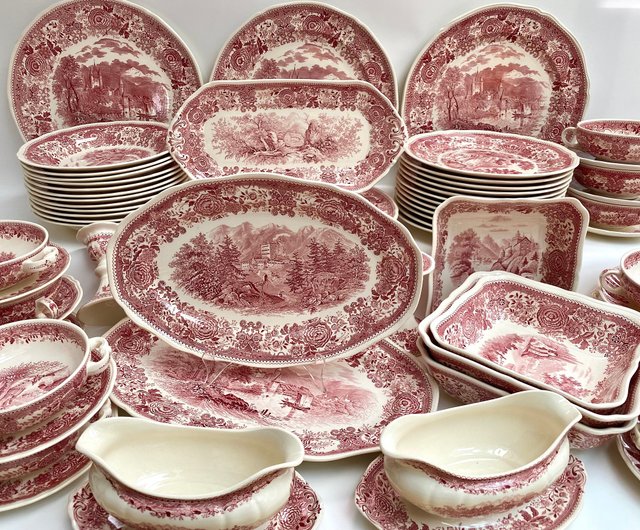 Belgium Villeroy & Boch Burgenland Red Dinner Service Coffee/Tea