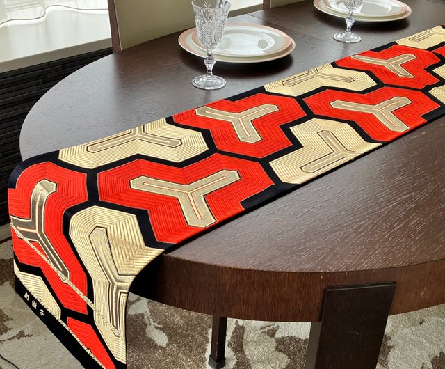 西陣織 着物 帯 テーブルランナー NTR001 Japanese style by C