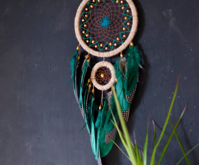 10%OFF】ウクライナ ドリームキャッチャーグリーン、ドリーム