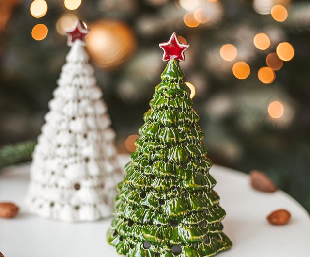 20%OFF】リトアニア セラミッククリスマスツリーティーライトホルダー
