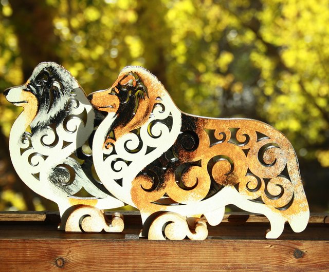 ロシア スタチュエットシェルティー、シェットランドシープドッグ犬