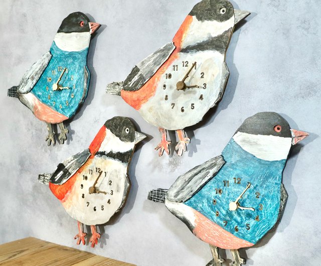 シャビーシックな文鳥 バーニングオレンジ × アッシュグレー