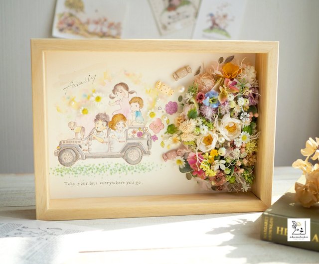 ファミリーウェルカムボード・特別な日のお祝い】プリザーブドフラワー