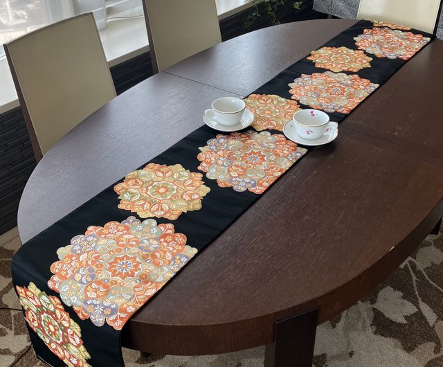 豪華 着物の帯のテーブルランナー 正絹 Japanese style by C