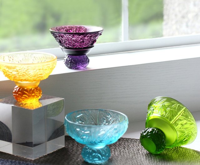 LIULI LIVING レジャー四季 ポット&カップセット 四季の花彫り