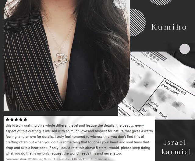 台湾 手作り925純銀【狐のネックレス】六尾の霊狐 / 九尾の妖狐